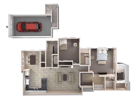 Regent 2 bedroom 2 bathroom At Bella Victoria Apartments In Mesa, AZ